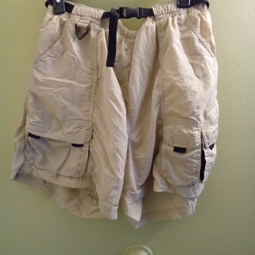 Men's L Cherokee Tan Cargo Swim Trunks Lightwear Relaxed Fit